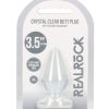 RealRock Crystal Clear Anal Plus 3.5in - Clear