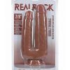RealRock Ultra Realistic Skin Double Trouble 7in/8in - Caramel