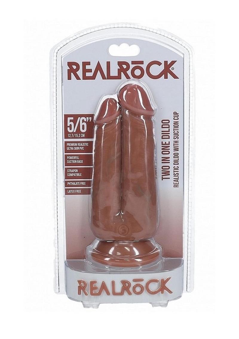 RealRock Ultra Realistic Skin Dual Penetration 5in/6in - Caramel