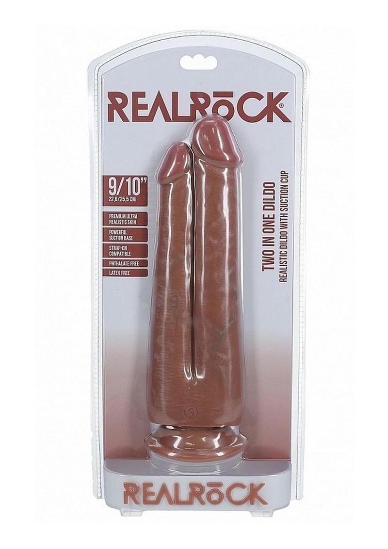 RealRock Ultra Realistic Skin Dual Penetration 9in/10in - Caramel