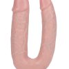 RealRock Ultra Realistic Skin U Shaped Dual Penetration 5in - Vanilla