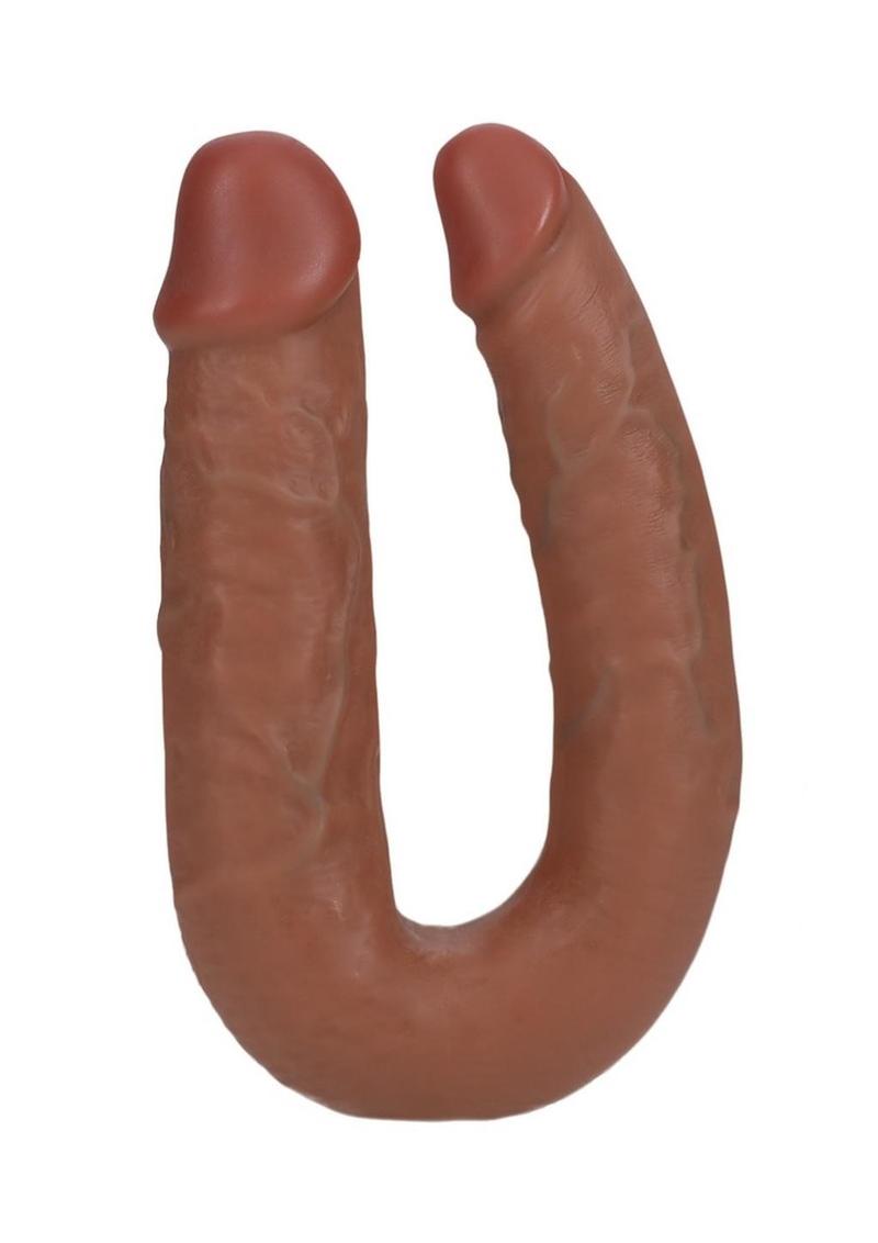 RealRock Ultra Realistic Skin U Shaped Dual Penetration 5in - Caramel