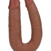 RealRock Ultra Realistic Skin U Shaped Dual Penetration 7in - Caramel