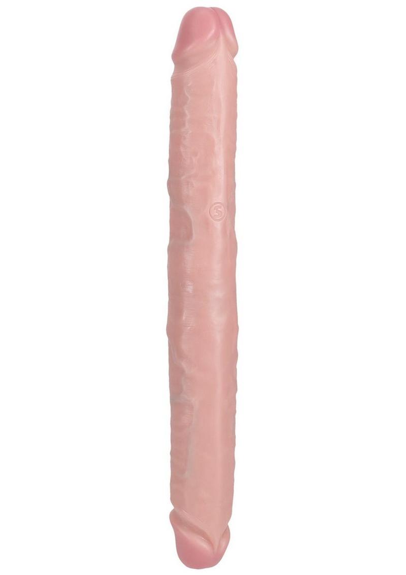 RealRock Realistic Skin Thick Double Ended Dong 14in - Vanilla