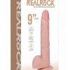 RealRock Vibrating Cock with Balls 9in - Vanilla