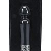 Royal Gems Scepter Silicone Rechargeable Vibrator - Black
