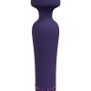 Royal Gems Scepter Silicone Rechargeable Vibrator - Purple