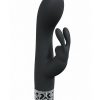 Royal Gems Royal Rabbit Rechargeable Silicone Vibrator - Black