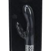 Royal Gems Monarch Rechargeable Silicone Rabbit Vibrator - Black