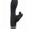 Royal Gems Monarch Rechargeable Silicone Rabbit Vibrator - Black