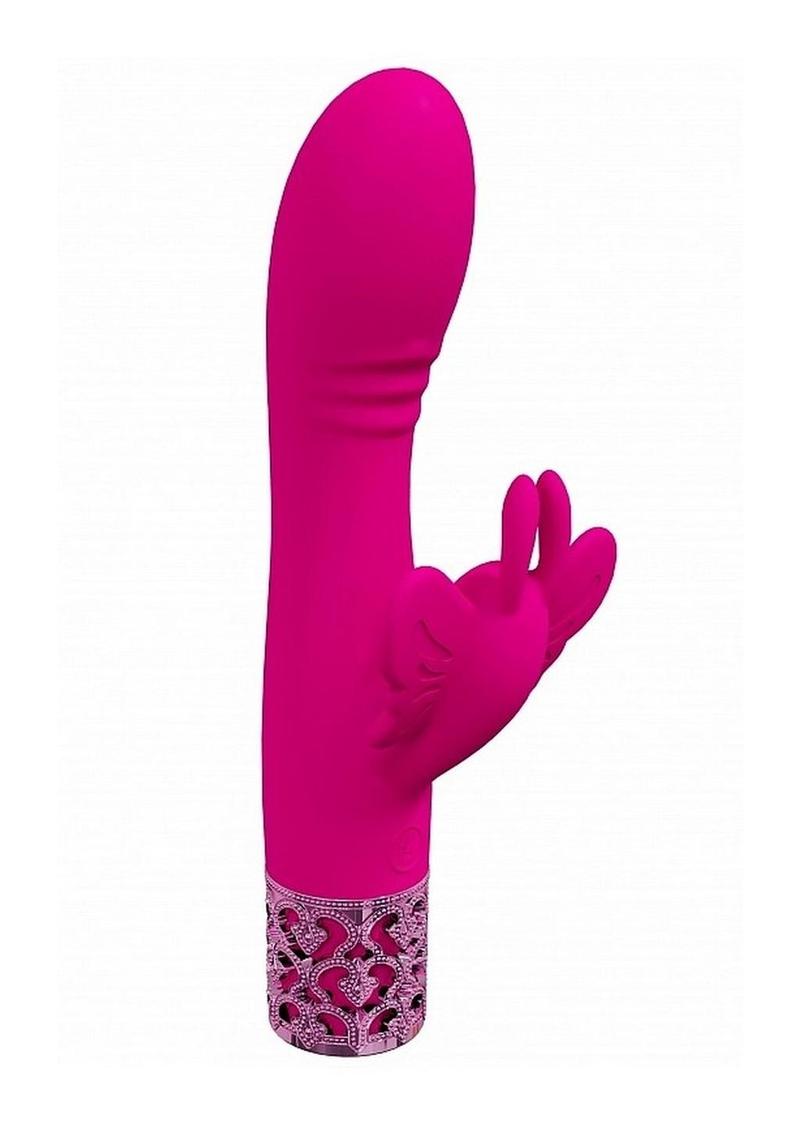 Royal Gems Monarch Rechargeable Silicone Rabbit Vibrator - Pink