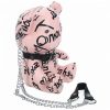 S-Line Bear Bag Pleather Writing - Pink