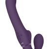 Vive AI Rechargeable Silicone Dual Motor Strapless Strap-On - Purple