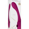 Vive MIRAI Rechargeable Silicone Dual Motor Double Ended Bendable Pulse and Air Wave Vibrator - Pink