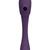 Vive MIRAI Rechargeable Silicone Dual Motor Double Ended Bendable Pulse and Air Wave Vibrator - Purple