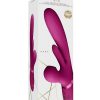 Vive KURA Rechargeable Silicone Triple Motor Thrusting G-Spot with Flapper and Air Wave Clit Stimulation Vibrator - Pink