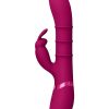 Vive SORA Rechargeable Silicone Triple Motor Up and Down Vibrating Triple Ring Rabbit - Pink