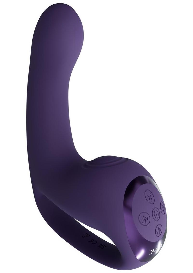 Vive RIKO Rechargeable Silicone Triple Motor Thumper - Purple