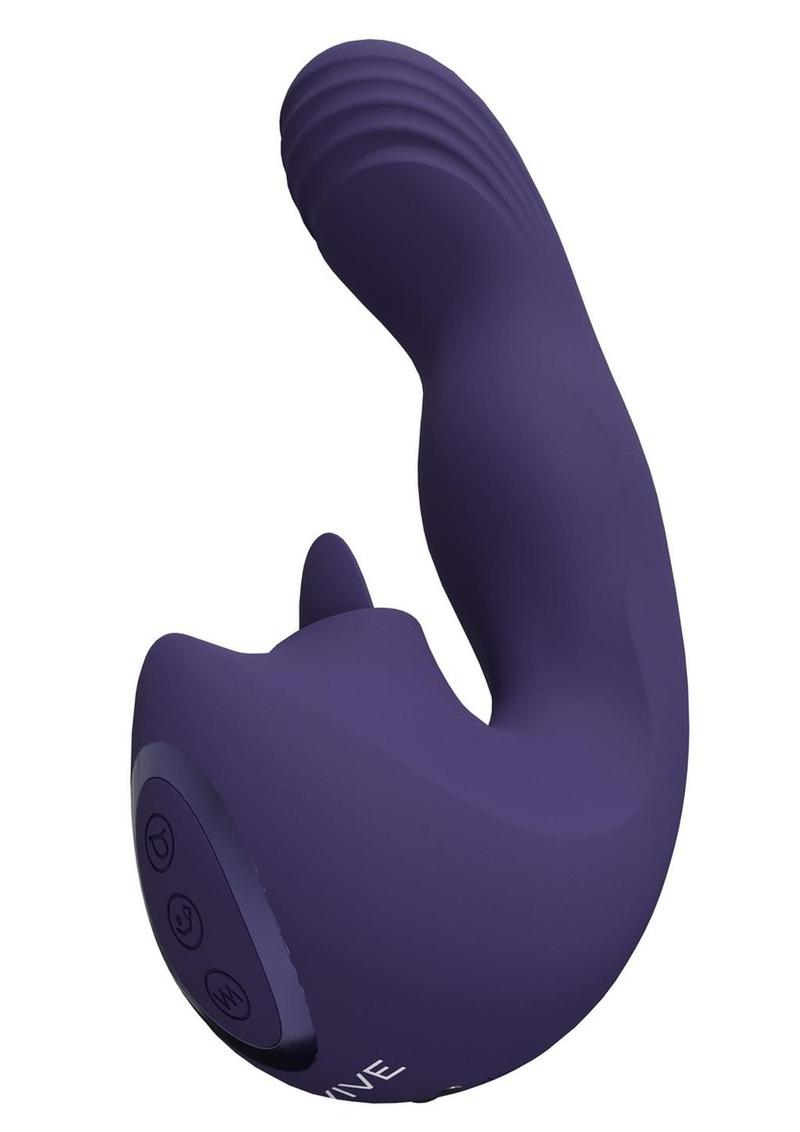 Vive YUMI Rechargeable Silicone Triple Motor G-Spot Finger Motion Vibrator - Purple