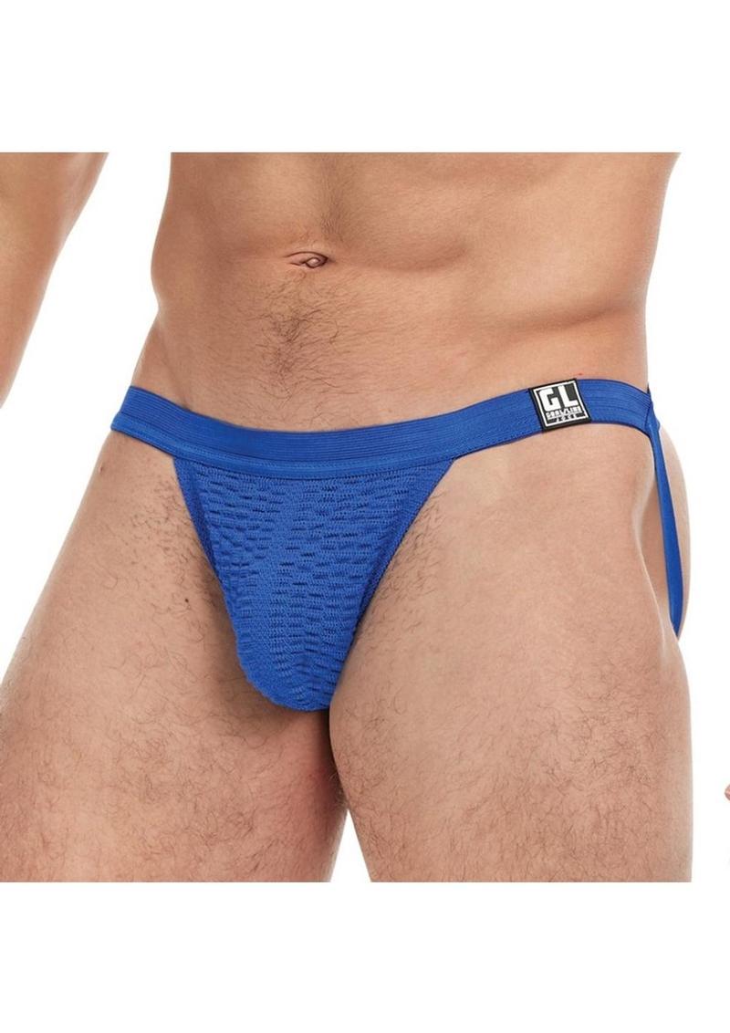 Goal Line Low Rise Jockstrap - Small/Medium - Blue