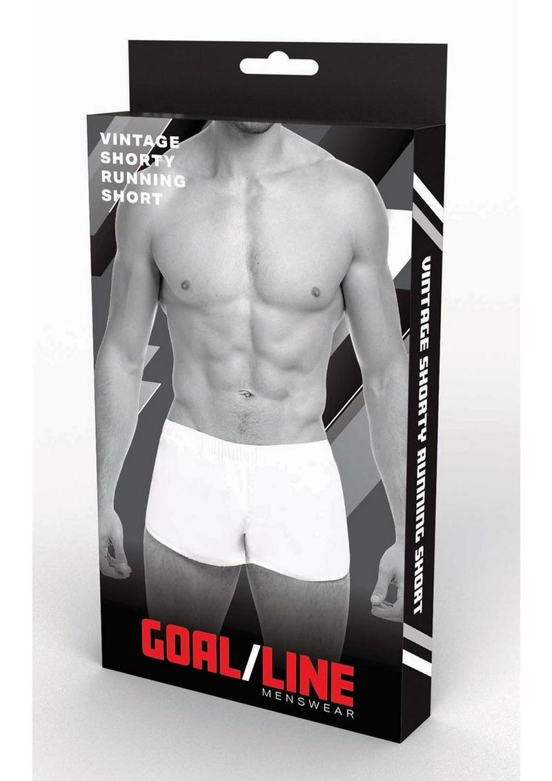 Goal Line Extreme Split Booty Shorts - Small/Medium - White