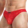 Lace King Lace Thong - M/L - Red