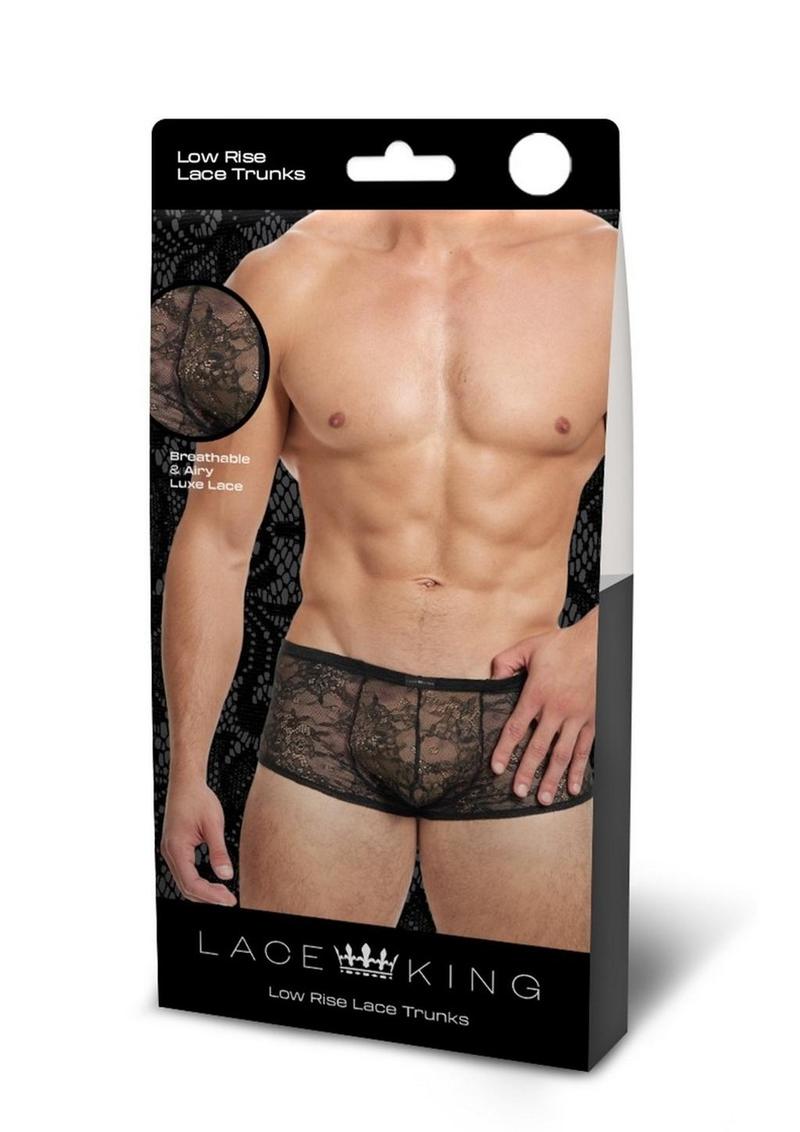 Lace King Lace Trunks - L/XL - Black