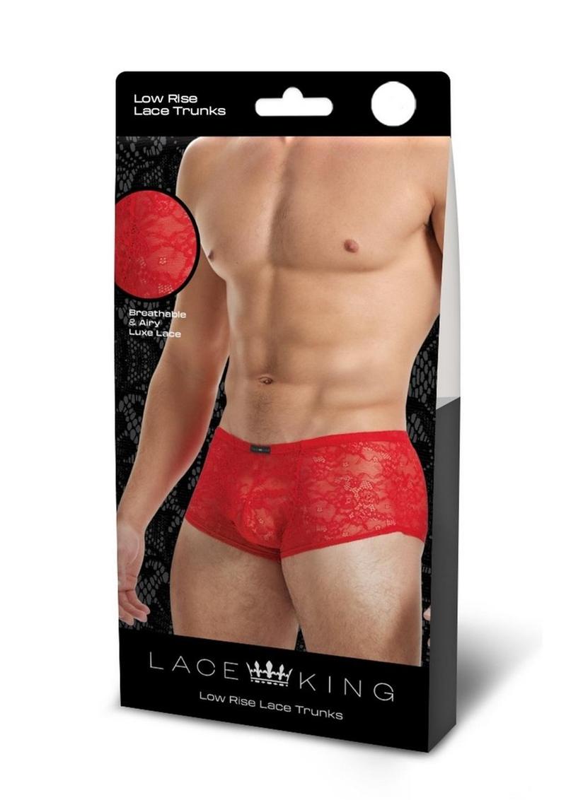 Lace King Lace Trunks - Large/XLarge - Red