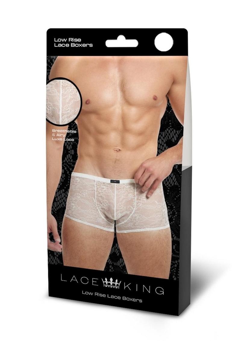 Lace King Lace Boxers - Large/XLarge - White