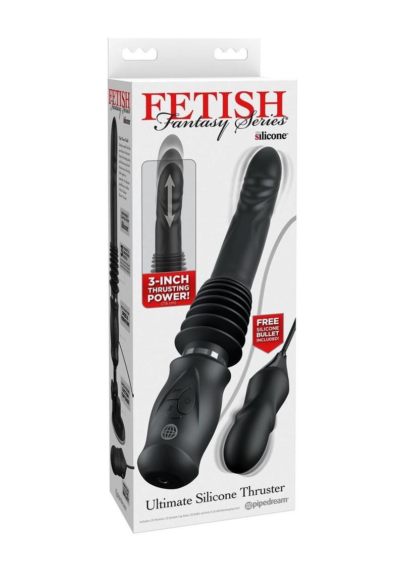 Fetish Fantasy Series Ultimate Silicone Rechargeable Thruster Vibrator - Black