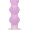 Lavender Haze Beaded Probe Silicone Rechargeable Anal Plug - Purple/White