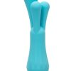 Gia Triple Teaser Silicone Rechargeable Vibrator - Blue