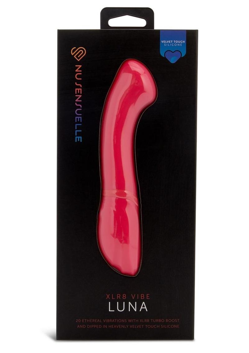 Nu Sensuelle Luna Velvet Touch with Turbo Rechargeable Silicone Vibrator - Hot Pink