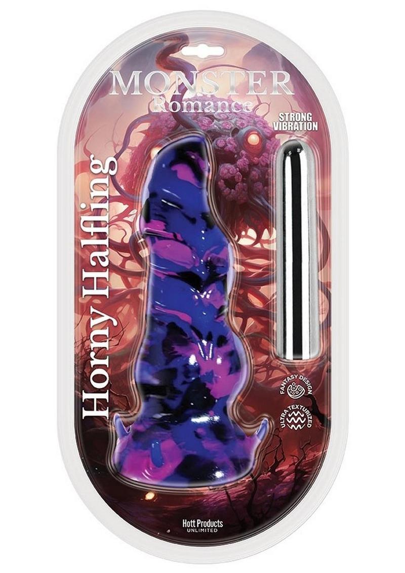 Monster Romance Horny Halfling Rechargeable Dong - Purple/Multicolor