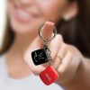 Super Fun Key Chain Sex Dice - Red/Black