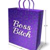 Boss Bitch Gift Bag - Purple/White