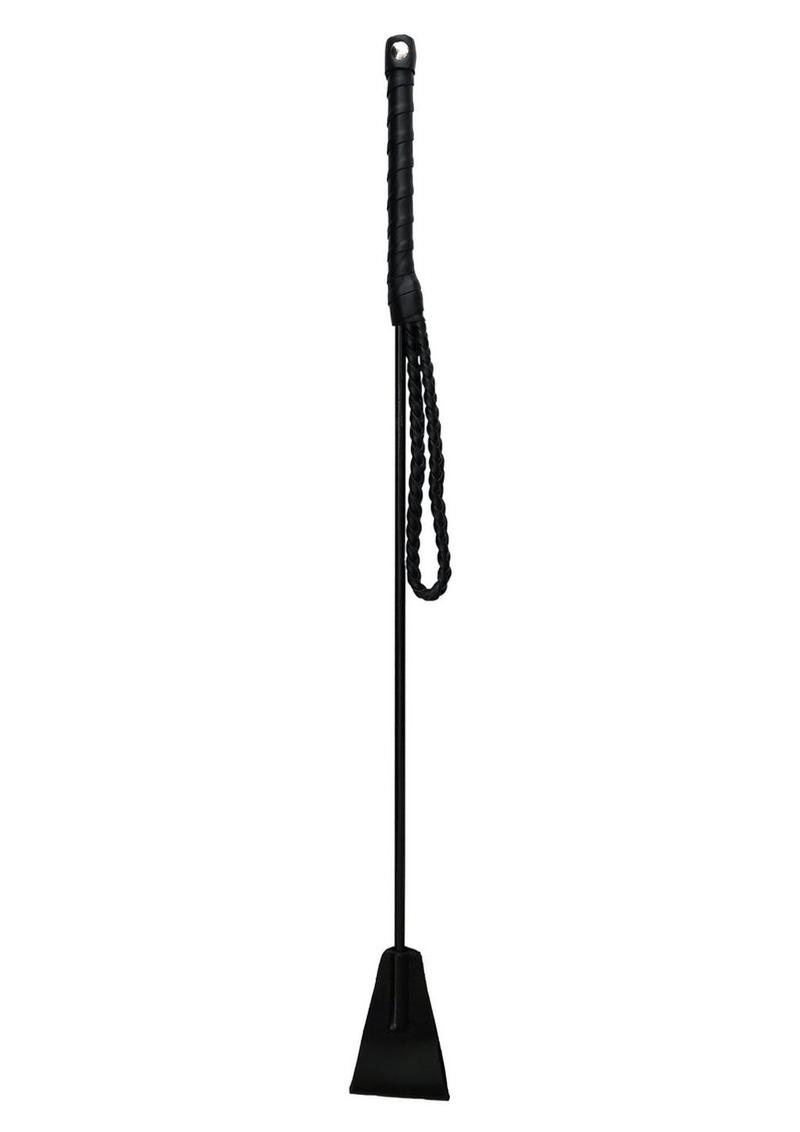 Fetish Play Riding Crop Vegan Leather - Black