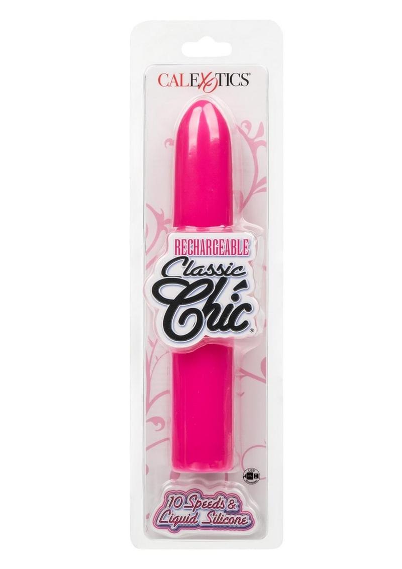 Rechargeable Classic Chic Standard Silicone Vibrator - Pink