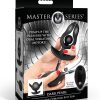 Master Series Dark Pearl Inflatable Rechargeable Vibrating Butt Plug - Black
