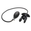 Master Series Dark Pearl Inflatable Rechargeable Vibrating Butt Plug - Black