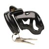 Master Series Hard Stop Double Ring Chastity Cage - Black