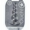Ouch! Beaded Anal Plug Silicone - Gun Metal