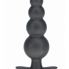 Ouch! Beaded Anal Plug Silicone - Gun Metal