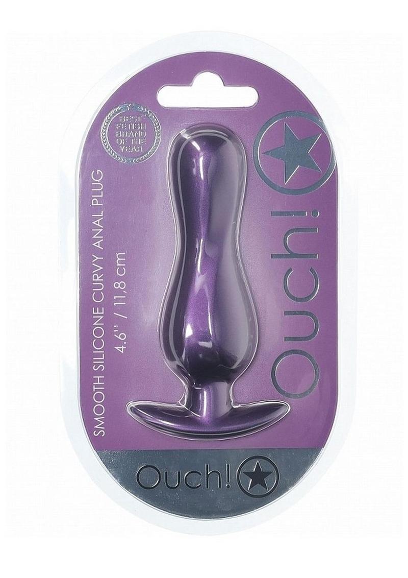 Ouch! Curvy Anal Plug Silicone - Metallic Purple