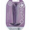 Ouch! Ribbed Anal Plug Silicone - Metallic Purple