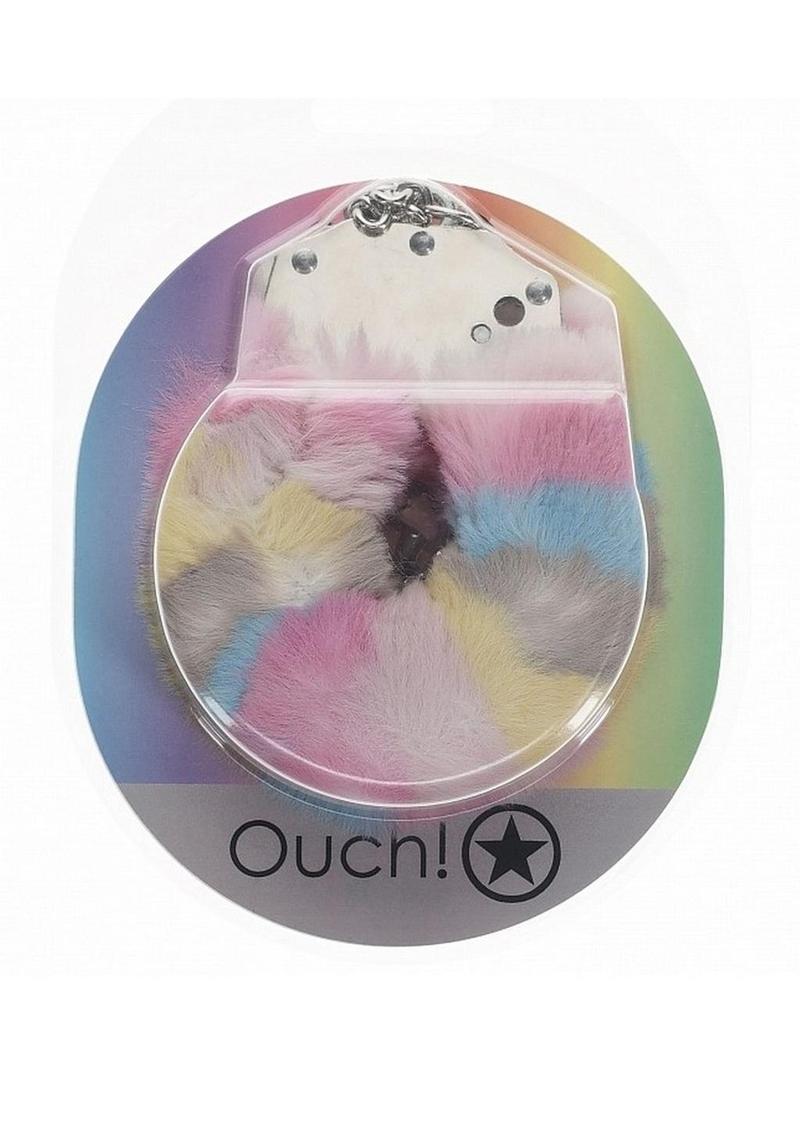 Ouch! Heavy-Duty Fluffy Handcuffs - Multicolor 2