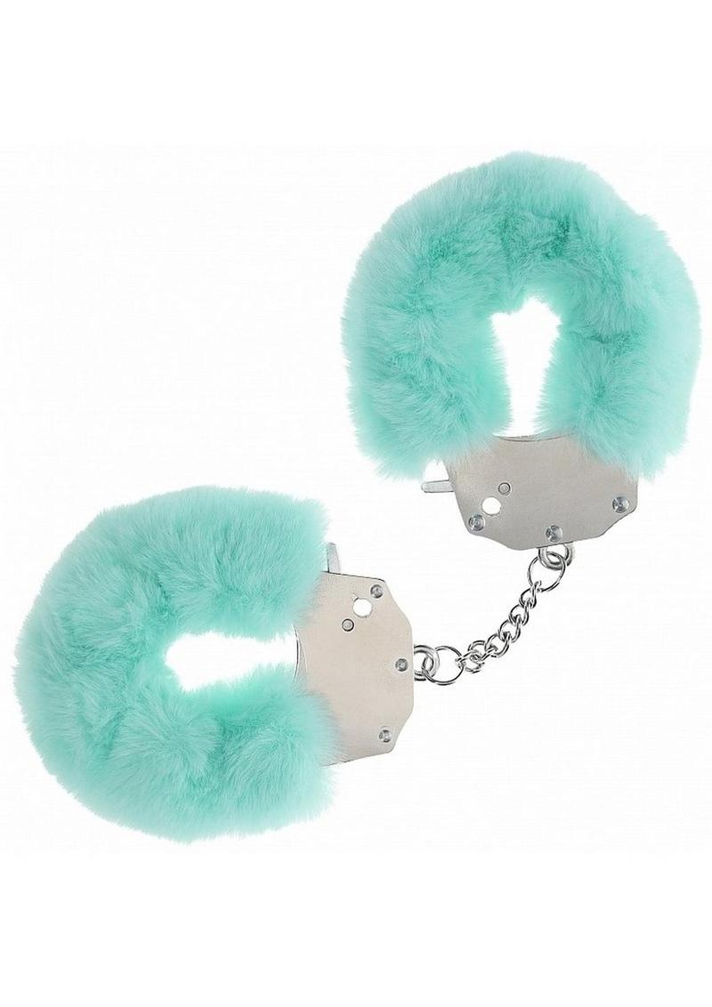 Ouch! Heavy-Duty Fluffy Handcuffs - Powder Green