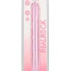 RealRock Crystal Clear Double Dong 13in - Pink
