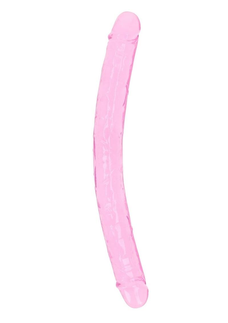 RealRock Crystal Clear Double Dong 13in - Pink