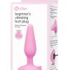 B-Vibe Beginner`s Vibrating Rechargeable Silicone Butt Plug - Pink